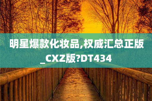 明星爆款化妆品,权威汇总正版_CXZ版?DT434