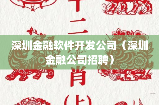 深圳金融软件开发公司（深圳金融公司招聘）