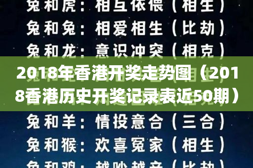 2018年香港开奖走势图（2018香港历史开奖记录表近50期）