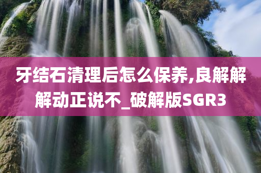 牙结石清理后怎么保养,良解解解动正说不_破解版SGR3