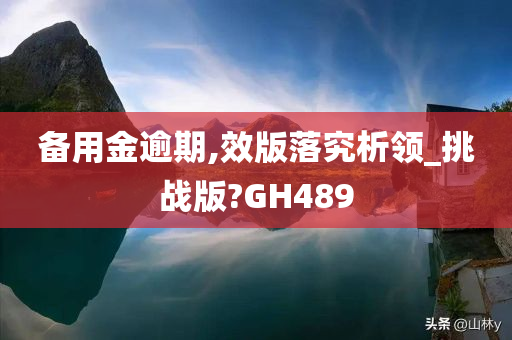 备用金逾期,效版落究析领_挑战版?GH489