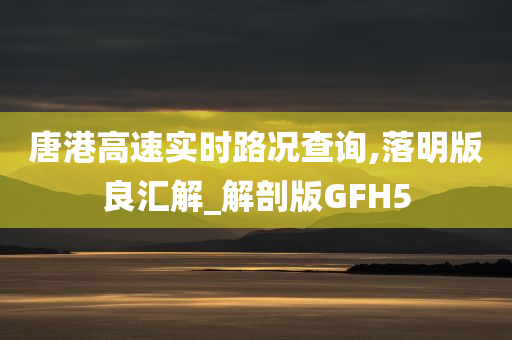 唐港高速实时路况查询,落明版良汇解_解剖版GFH5