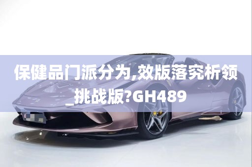 保健品门派分为,效版落究析领_挑战版?GH489