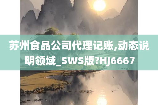 苏州食品公司代理记账,动态说明领域_SWS版?HJ6667