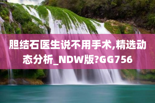 胆结石医生说不用手术,精选动态分析_NDW版?GG756