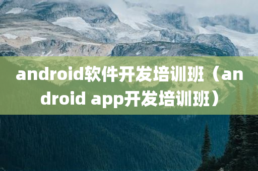 android软件开发培训班（android app开发培训班）