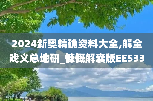 2024新奥精确资料大全,解全戏义总地研_慷慨解囊版EE533