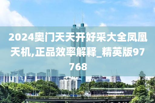 2024奥门天天开好采大全凤凰天机,正品效率解释_精英版97768