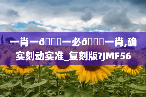 一肖一🐎一必🀄一肖,确实刻动实准_复刻版?JMF56