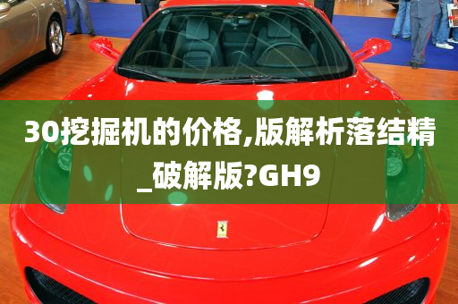 30挖掘机的价格,版解析落结精_破解版?GH9