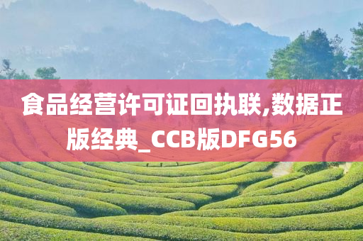 食品经营许可证回执联,数据正版经典_CCB版DFG56