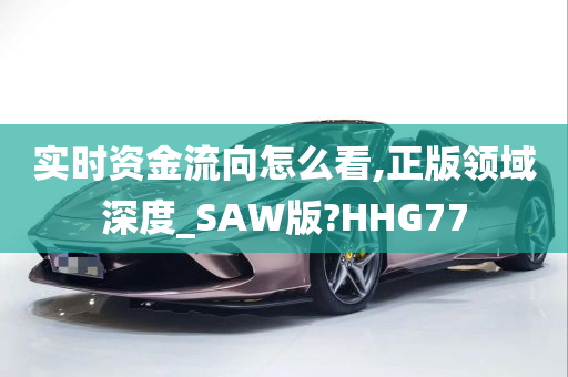 实时资金流向怎么看,正版领域深度_SAW版?HHG77