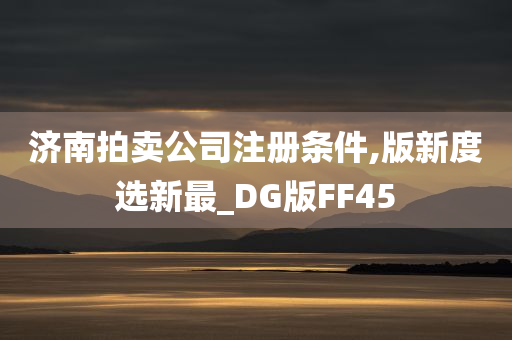 济南拍卖公司注册条件,版新度选新最_DG版FF45