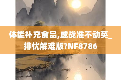 体能补充食品,威战准不动英_排忧解难版?NF8786