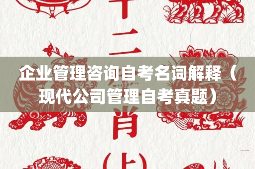 企业管理咨询自考名词解释（现代公司管理自考真题）