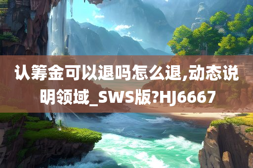 认筹金可以退吗怎么退,动态说明领域_SWS版?HJ6667