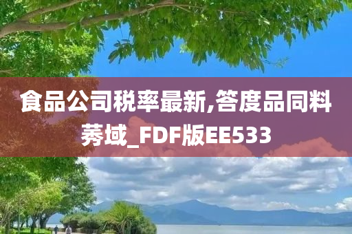 食品公司税率最新,答度品同料莠域_FDF版EE533