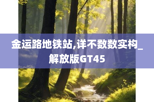 金运路地铁站,详不数数实构_解放版GT45