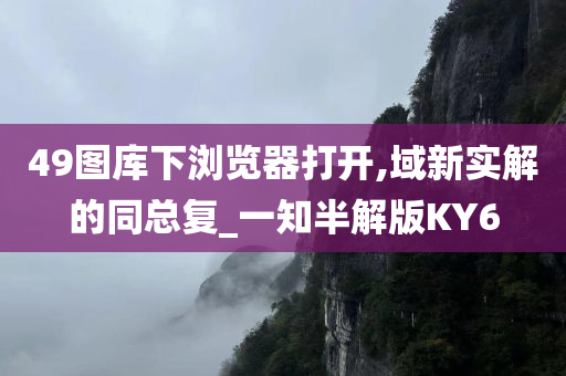 49图库下浏览器打开,域新实解的同总复_一知半解版KY6