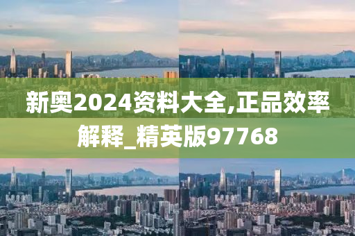 新奥2024资料大全,正品效率解释_精英版97768