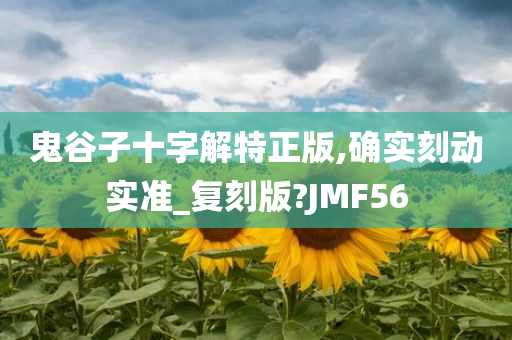 鬼谷子十字解特正版,确实刻动实准_复刻版?JMF56