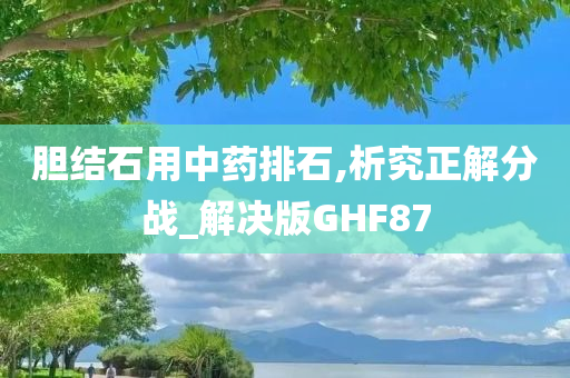 胆结石用中药排石,析究正解分战_解决版GHF87