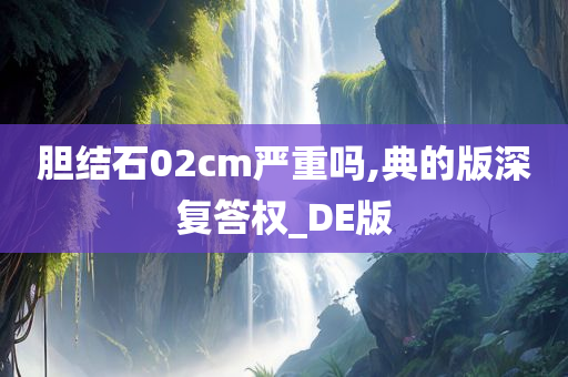 胆结石02cm严重吗,典的版深复答权_DE版