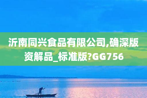 沂南同兴食品有限公司,确深版资解品_标准版?GG756