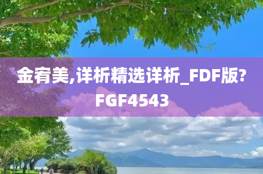 金宥美,详析精选详析_FDF版?FGF4543