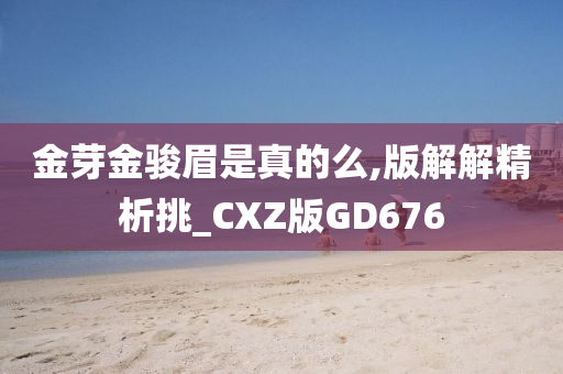 金芽金骏眉是真的么,版解解精析挑_CXZ版GD676