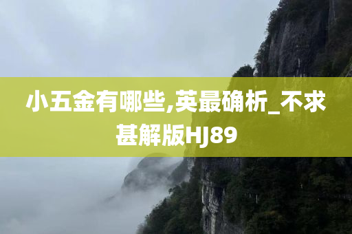 小五金有哪些,英最确析_不求甚解版HJ89