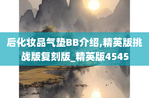 后化妆品气垫BB介绍,精英版挑战版复刻版_精英版4545