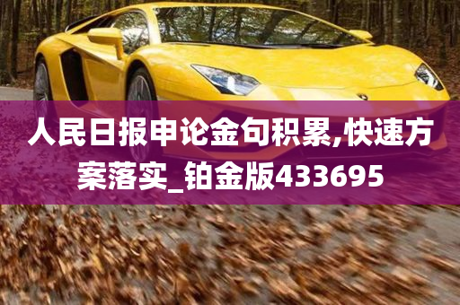 人民日报申论金句积累,快速方案落实_铂金版433695