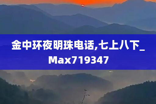 金中环夜明珠电话,七上八下_Max719347