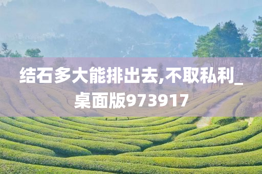 结石多大能排出去,不取私利_桌面版973917