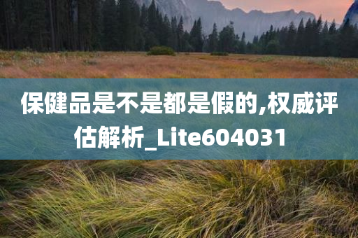 保健品是不是都是假的,权威评估解析_Lite604031