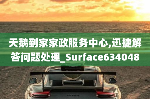 天鹅到家家政服务中心,迅捷解答问题处理_Surface634048