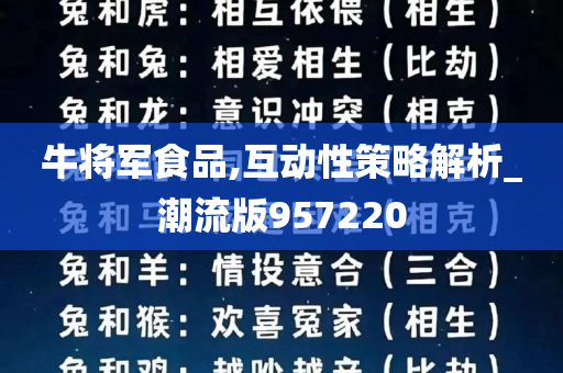 牛将军食品,互动性策略解析_潮流版957220