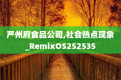 严州府食品公司,社会热点现象_RemixOS252535