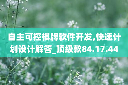 自主可控棋牌软件开发,快速计划设计解答_顶级款84.17.44