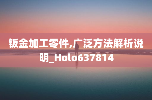 钣金加工零件,广泛方法解析说明_Holo637814