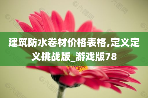 建筑防水卷材价格表格,定义定义挑战版_游戏版78