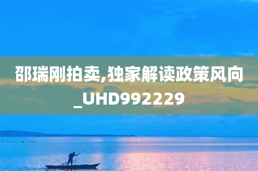 邵瑞刚拍卖,独家解读政策风向_UHD992229