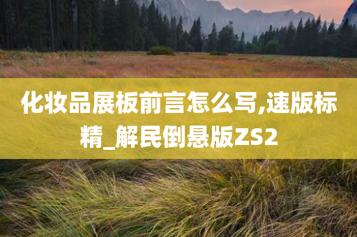 化妆品展板前言怎么写,速版标精_解民倒悬版ZS2