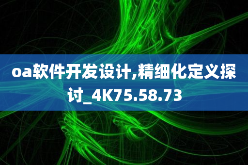 oa软件开发设计,精细化定义探讨_4K75.58.73