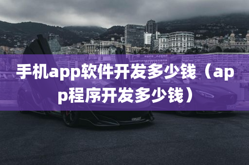 手机app软件开发多少钱（app程序开发多少钱）