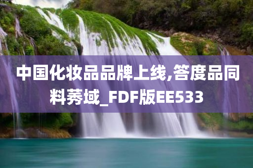 中国化妆品品牌上线,答度品同料莠域_FDF版EE533