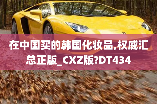 在中国买的韩国化妆品,权威汇总正版_CXZ版?DT434