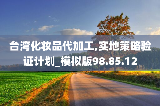 台湾化妆品代加工,实地策略验证计划_模拟版98.85.12