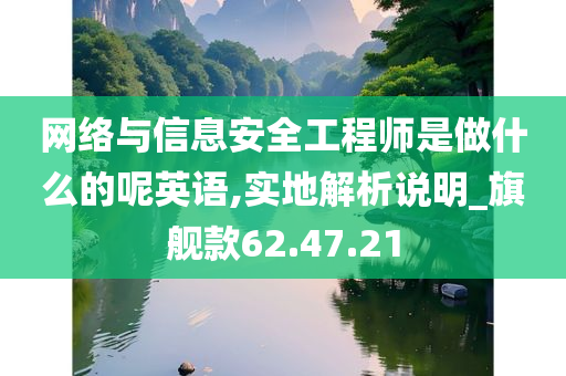 网络与信息安全工程师是做什么的呢英语,实地解析说明_旗舰款62.47.21